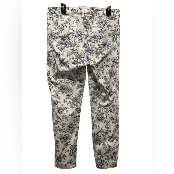 Talbots Blue and White Floral Ankle Jeans - Picture 2 of 5